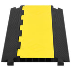 Kabelbeschermer drempel met 5 tunnels 90 cm rubber - afbeelding 3