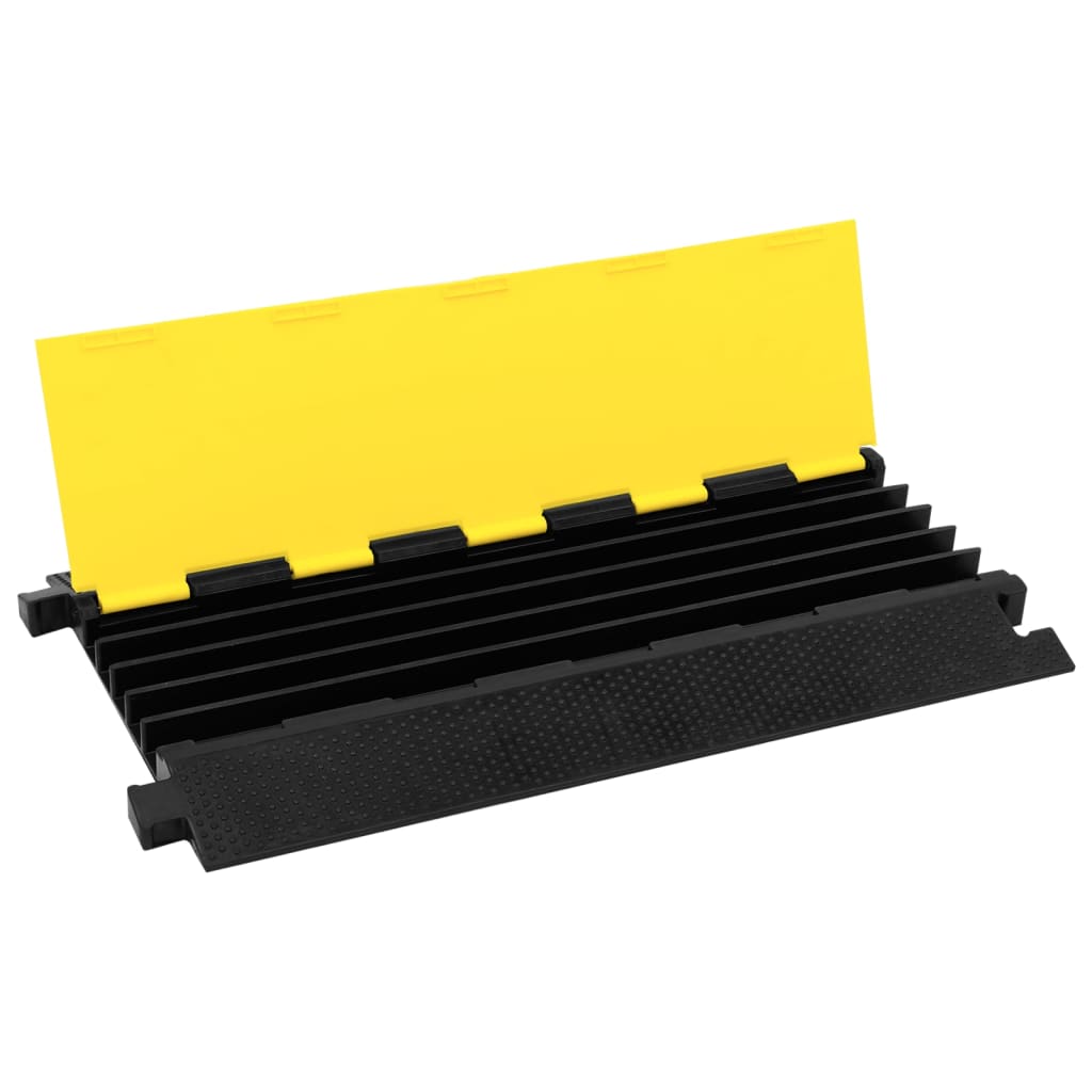 Kabelbeschermer drempel met 5 tunnels 90 cm rubber - afbeelding 4