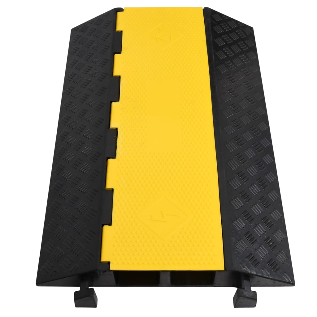 Kabelbeschermer drempel met 2 tunnels 90 cm rubber - afbeelding 2