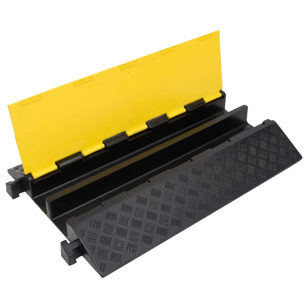 Kabelbeschermer drempel met 2 tunnels 90 cm rubber - afbeelding 4