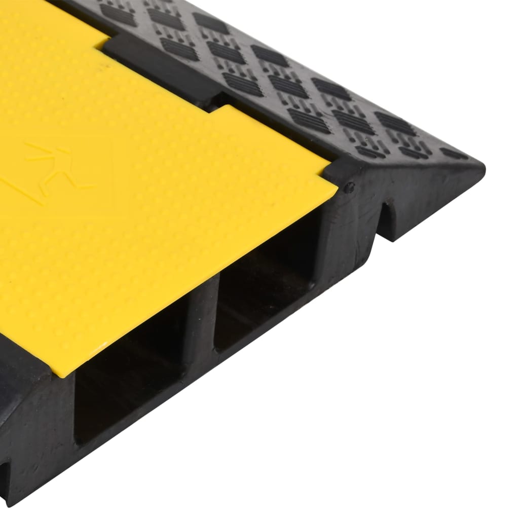 Kabelbeschermer drempel met 2 tunnels 90 cm rubber - afbeelding 6