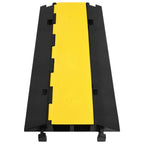 Kabelbeschermer drempel met 2 tunnels 100 cm rubber - 1 stuk - afbeelding 2
