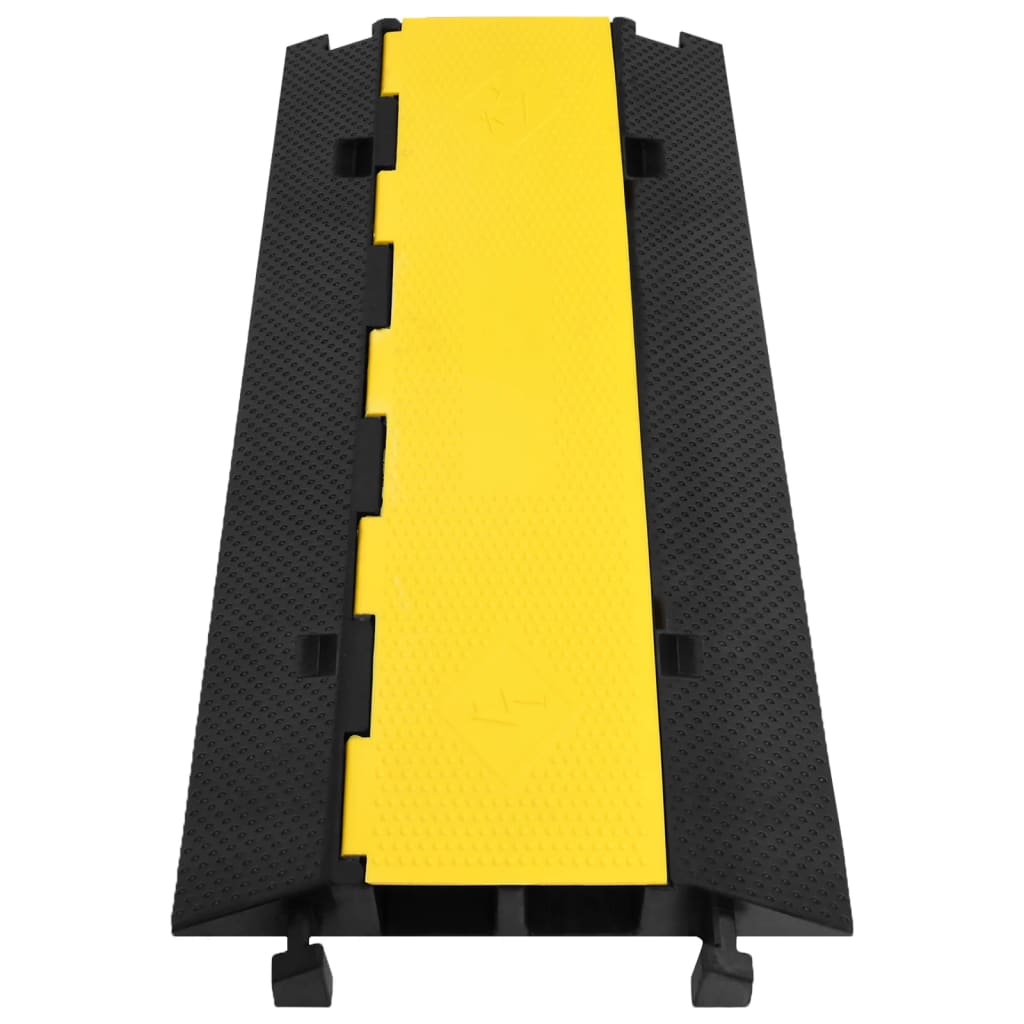 Kabelbeschermer drempel met 2 tunnels 100 cm rubber - 1 stuk - afbeelding 2