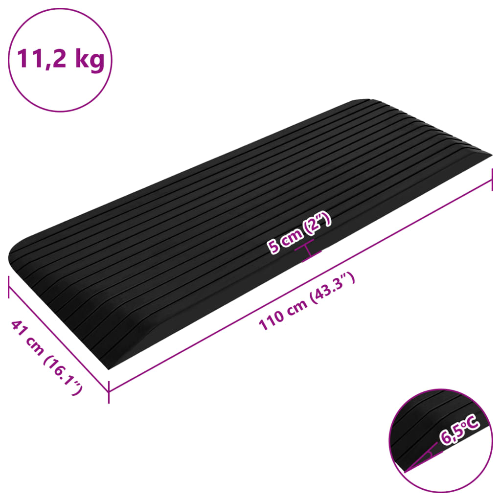 Drempelhulp 110 x 41 x 5 cm rubber - 2 stuks - afbeelding 8