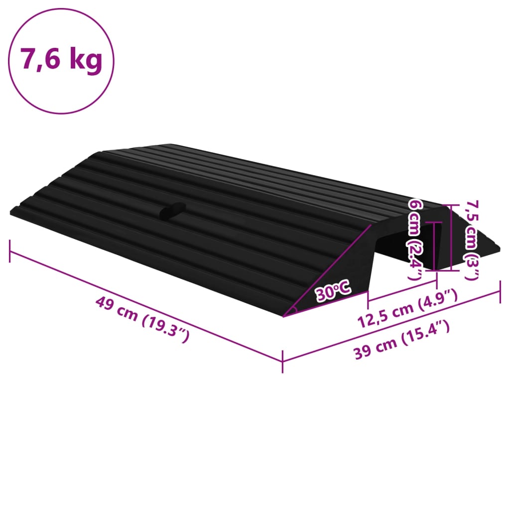 Drempelbrug 49 x 40 x 8 cm rubber - 3 stuks - afbeelding 8