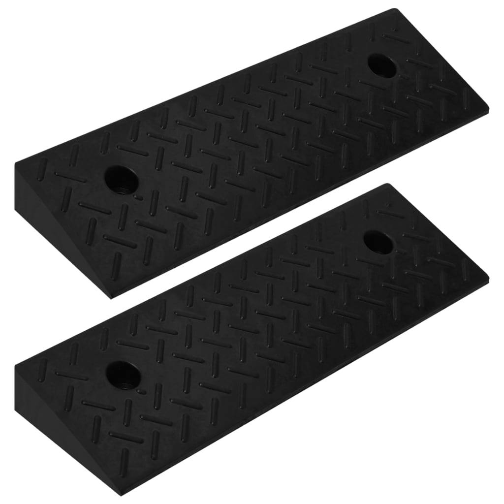 Oprijhulpen 2 stuks 50 x 17,5 x 5 cm rubber