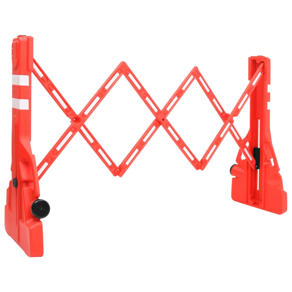 Inklapbare verkeersbarrière rood