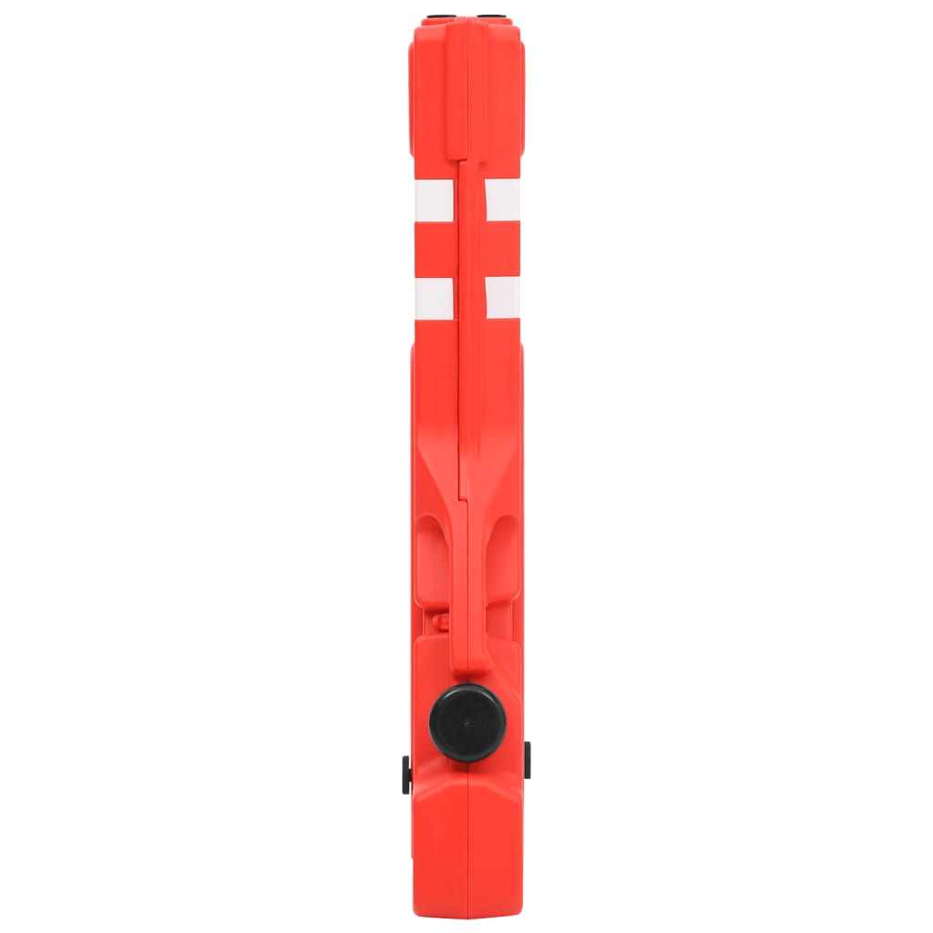 Inklapbare verkeersbarrière rood