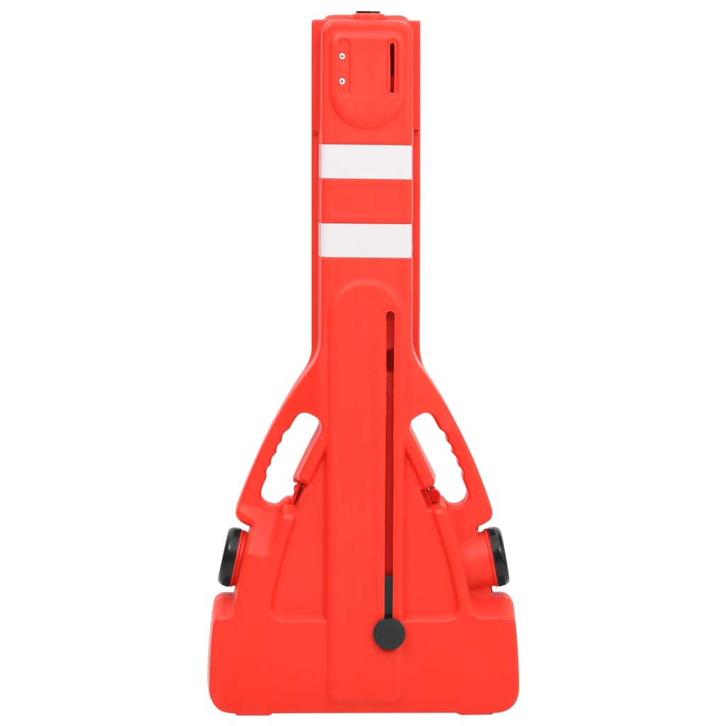 Inklapbare verkeersbarrière rood