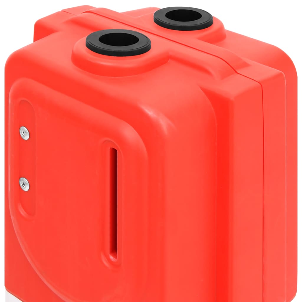 Inklapbare verkeersbarrière rood