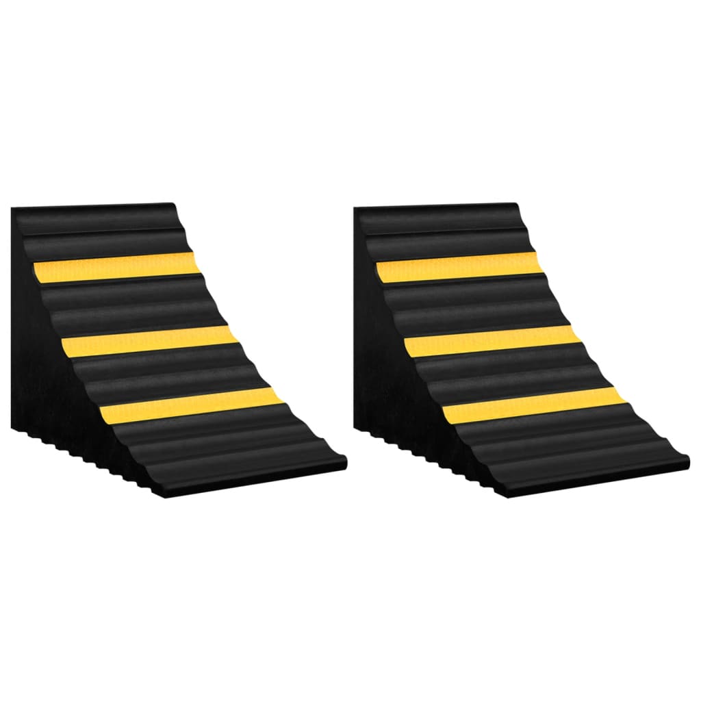 Wielblokken rubber 29 x 16 x 19 cm zwart