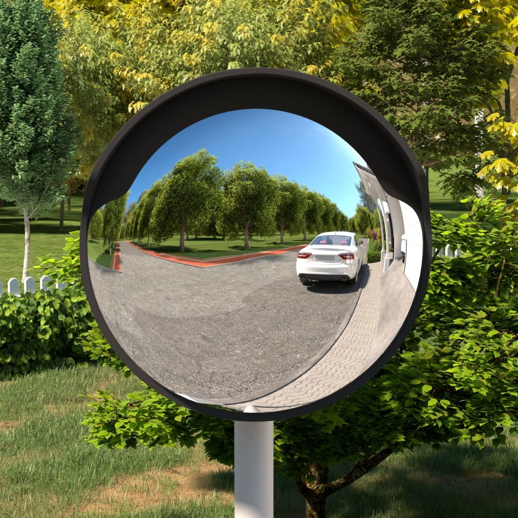 Verkeersspiegel voor buiten 45 cm polycarbonaat zwart