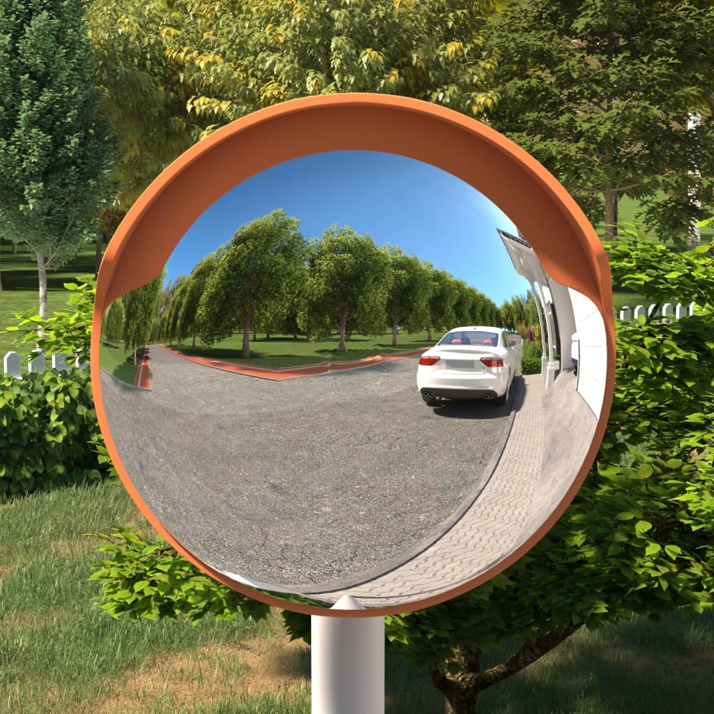 Verkeersspiegel voor buiten 30 cm polycarbonaat oranje