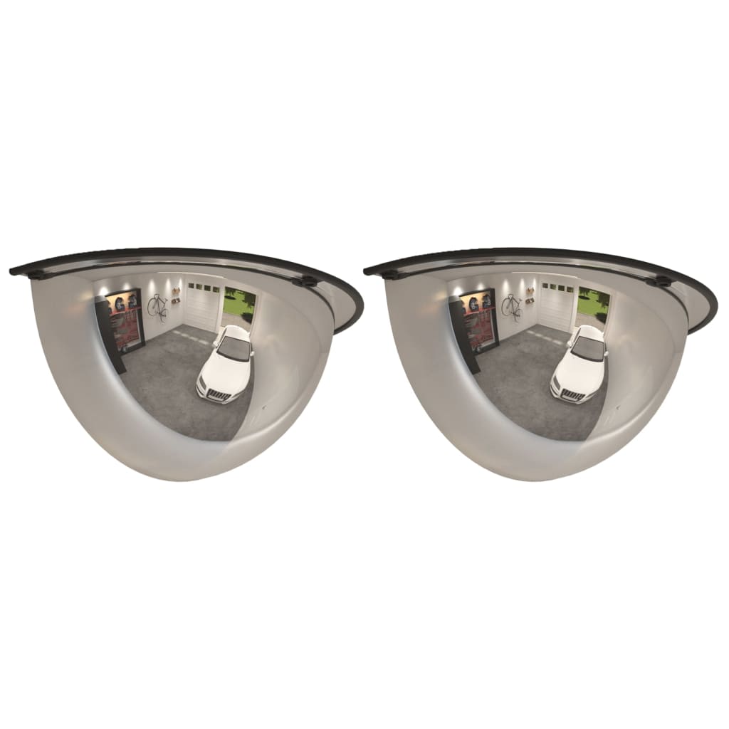 Verkeersspiegels halve bol 40 cm acryl 2 stuks