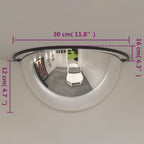 Verkeersspiegels halve bol 30 cm acryl 2 stuks