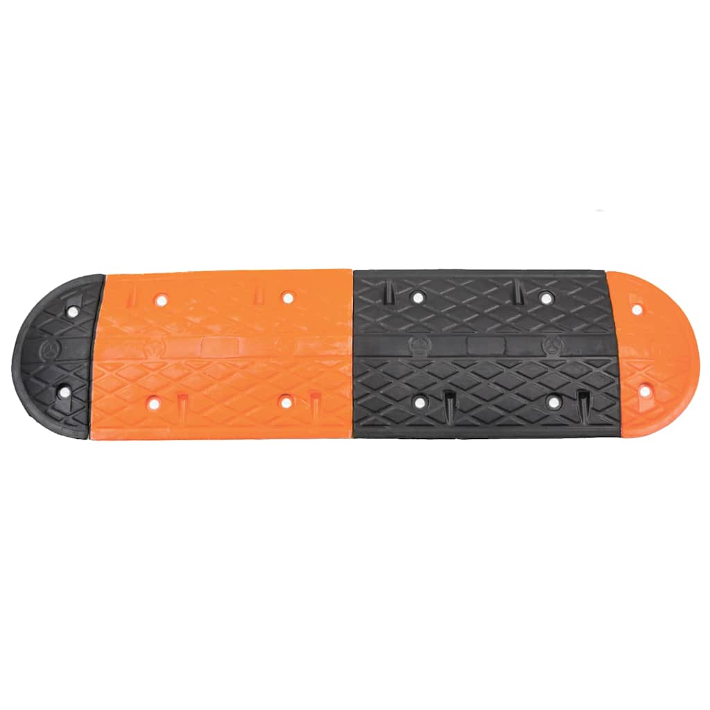 Verkeersdrempel 129 x 32,5 x 4 cm rubber geel en zwart - afbeelding 2