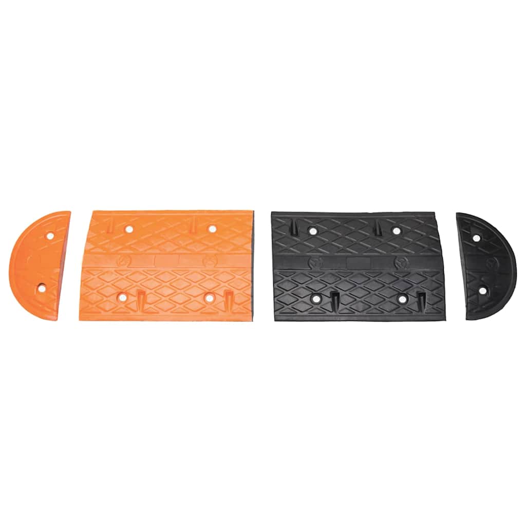 Verkeersdrempel 129 x 32,5 x 4 cm rubber geel en zwart - afbeelding 4