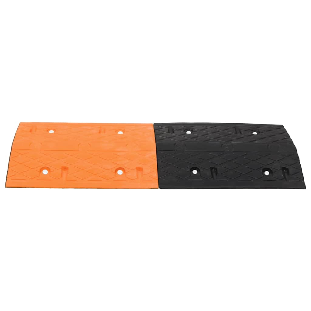 Verkeersdrempel 97 x 32,5 x 4 cm rubber geel en zwart - afbeelding 2