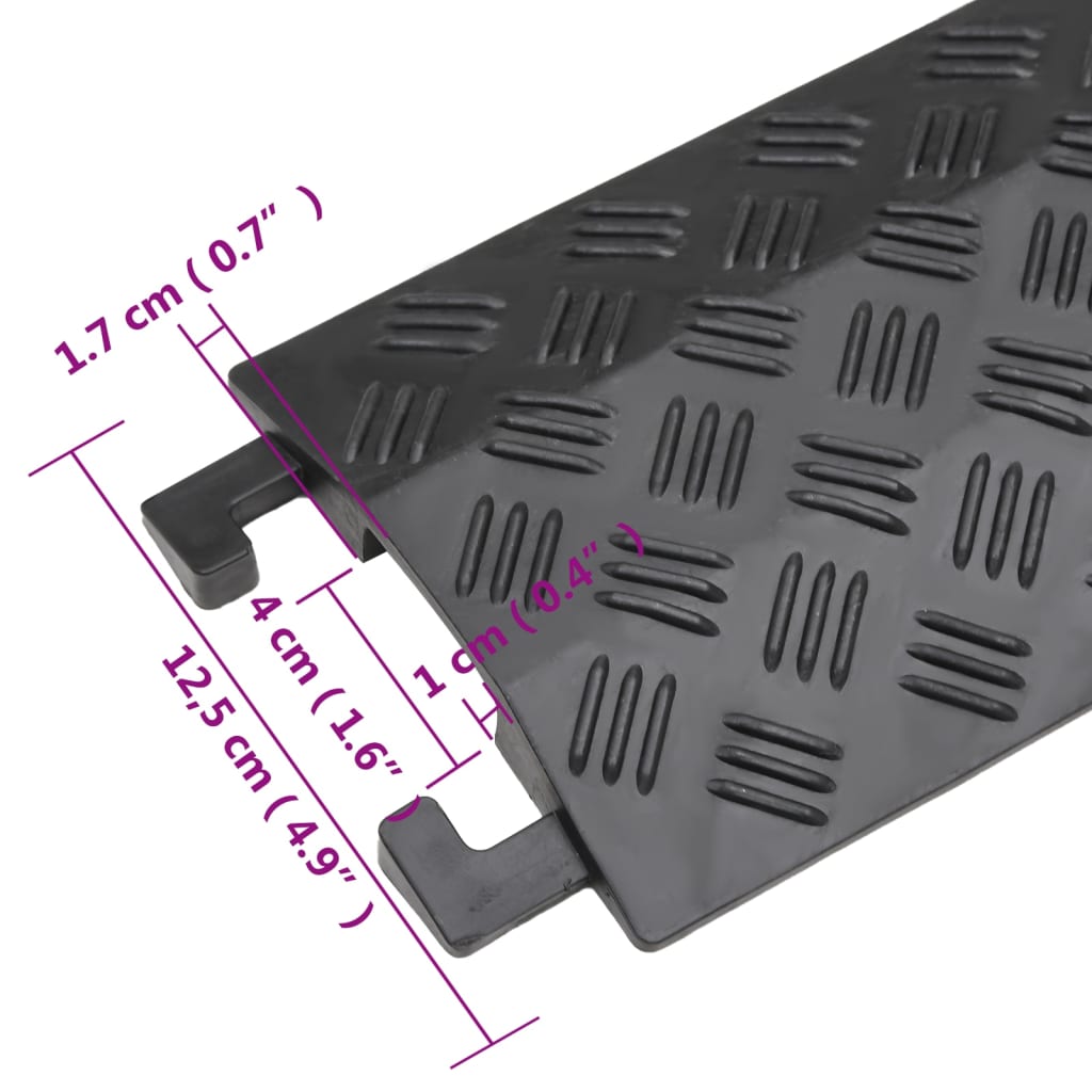 Kabelbeschermers drempel 2 stuks 98,5 cm zwart - afbeelding 11