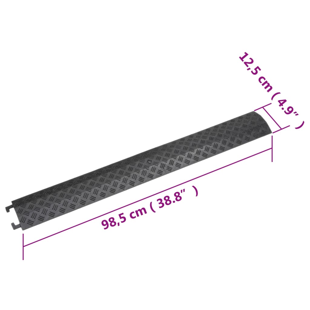 Kabelbeschermers drempel 2 stuks 98,5 cm zwart - afbeelding 10