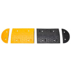 Verkeersdrempel 226 x 32,5 x 4 cm rubber geel en zwart - afbeelding 2