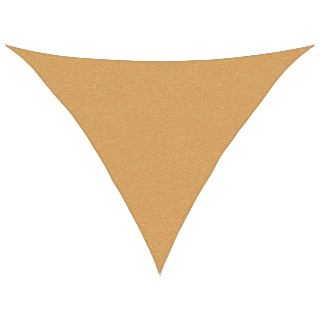 Schaduwdoek driehoekig zand waterdoorlatend HDPE 160 g/m²