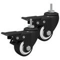 Zwenkwielen M6 x 37 mm zwart