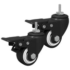 Zwenkwielen M6 x 37 mm zwart