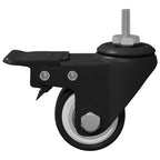 Zwenkwielen M6 x 37 mm zwart