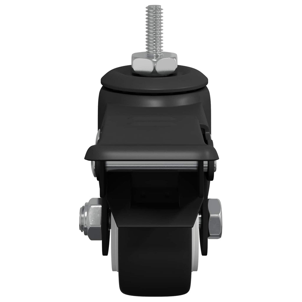 Zwenkwielen M6 x 37 mm zwart