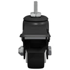 Zwenkwielen M6 x 37 mm zwart