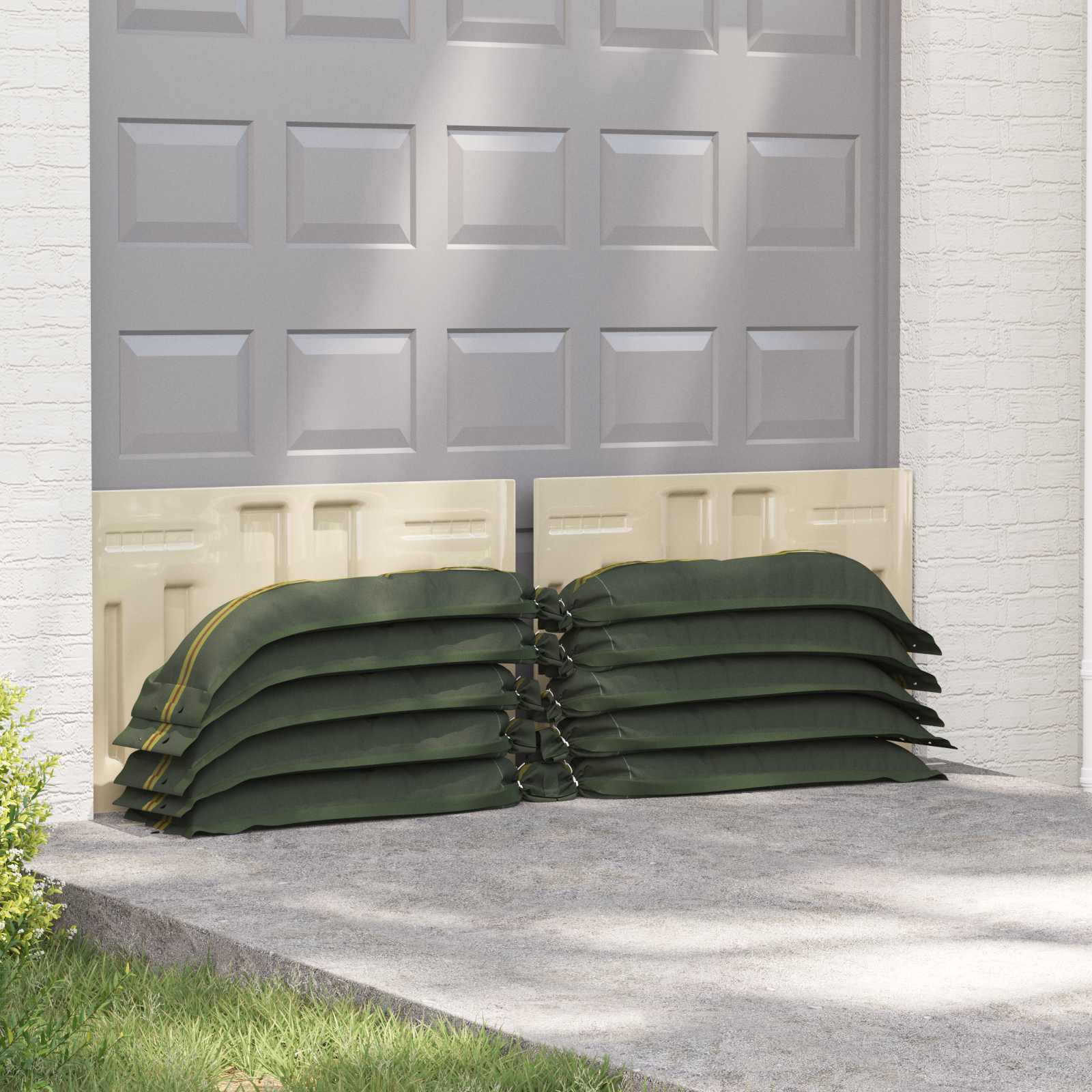 Zandzakken donkergroen 100 x 25 cm HDPE