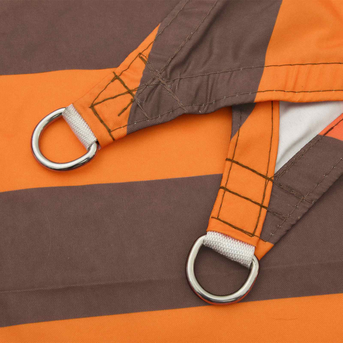 Schaduwdoek vierkant oranje waterdicht oxford stof detail 4