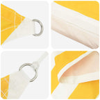 Schaduwdoek vierkant geel/wit waterdicht oxford stof detail 3