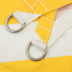 Schaduwdoek vierkant geel/wit waterdicht oxford stof detail 4