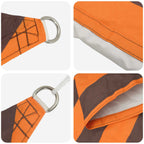 Schaduwdoek rechthoekig bruin waterdicht oxford stof detail 3