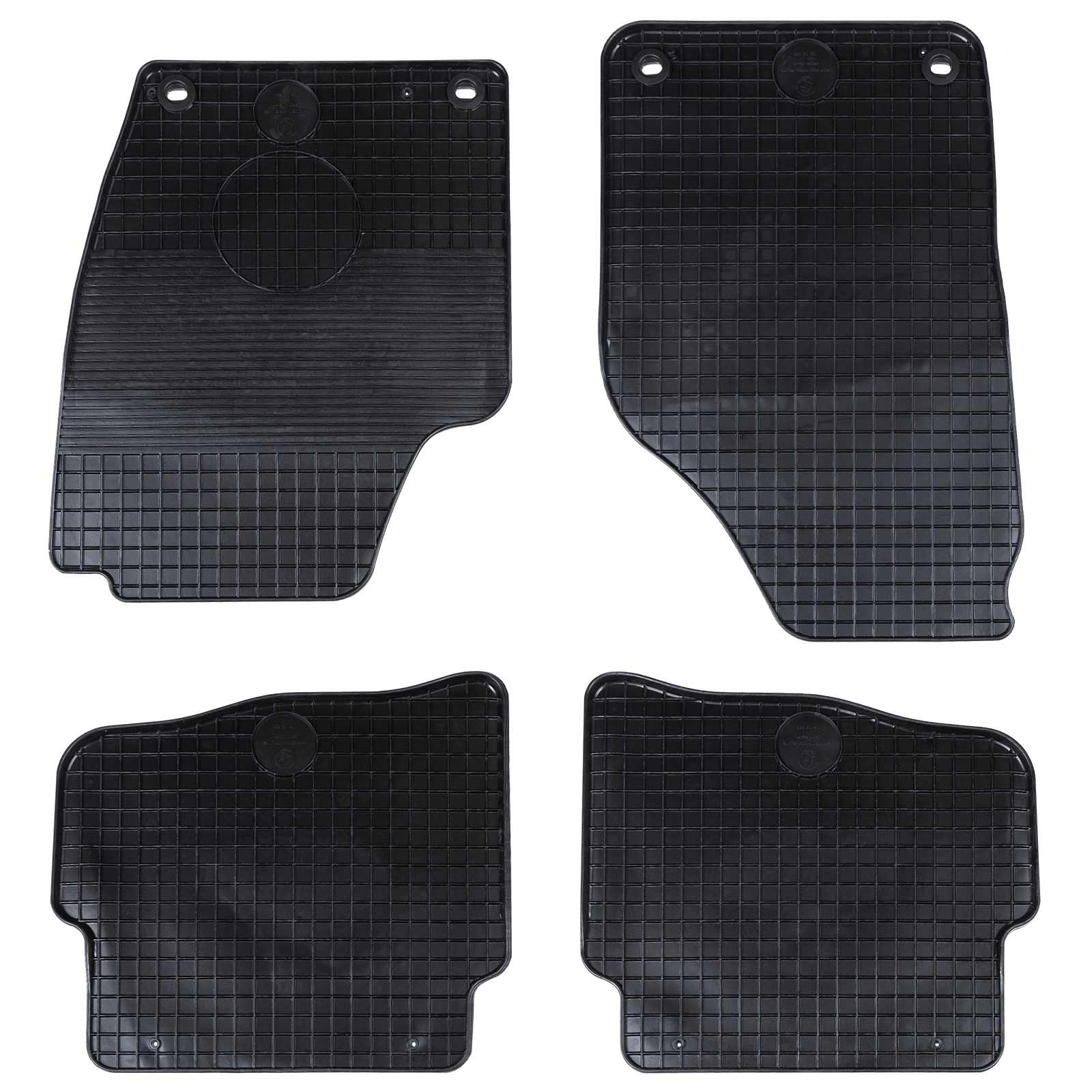 Volkswagen Polo 2001-2009 NS autobodemmat zwart 4 stuks
