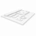 Custom PTFE products by RuplaTec displayed in various shapes and sizes on a white background.