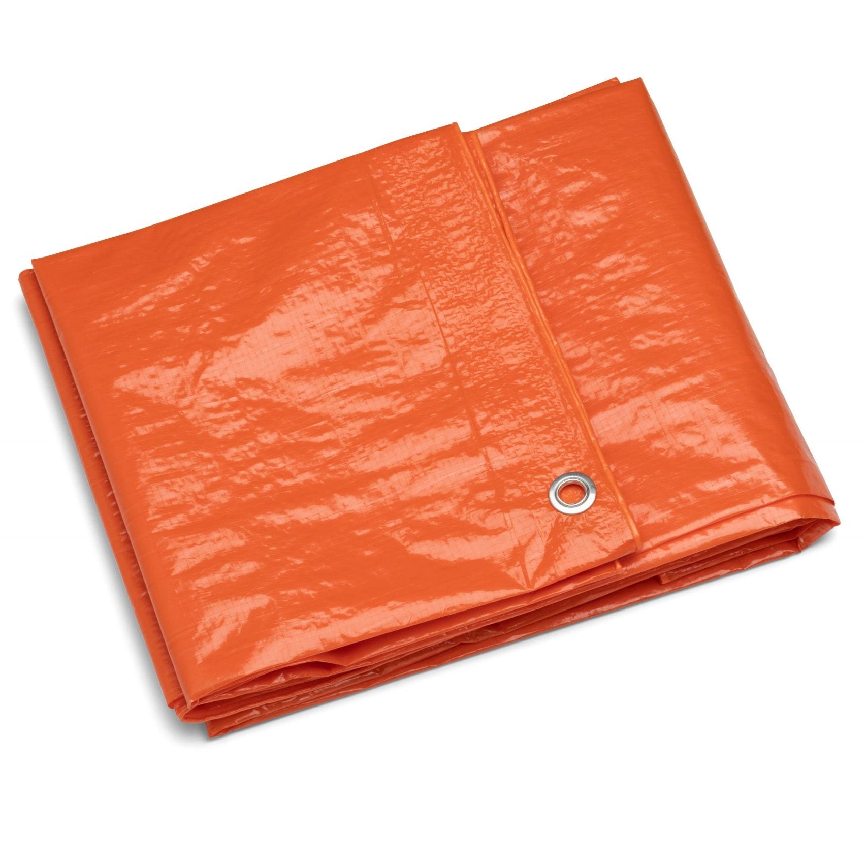Afdekzeil 10 x 12 meter met ogen - Oranje - 150 gram