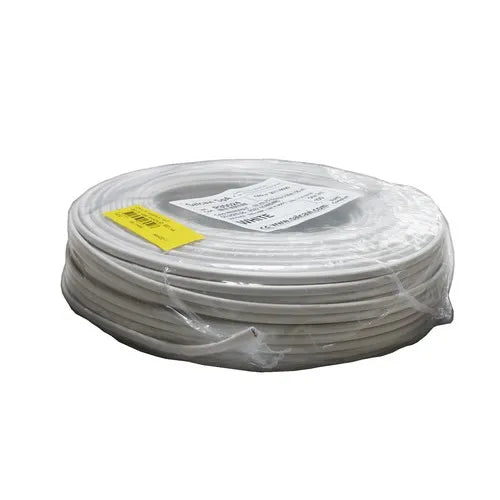 Afgeplat snoer 2x0,75 mm² wit - 100 meter