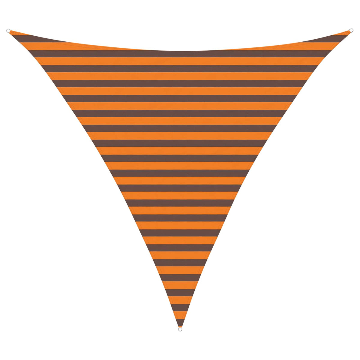 Driehoekig schaduwdoek in oranje en bruin