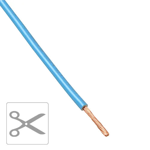 Montagesnoer H07V2-K 90°C 16 mm² soepel blauw kniplengte per meter