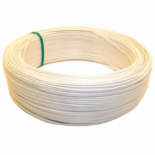 Rond snoer 2x1,0 mm² wit - 100 meter