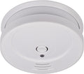 Brennenstuhl Rookmelder with 9V battery, smoke detector mounted on ceiling, compact design for home safety.