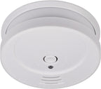 Brennenstuhl Rookmelder with 9V battery, smoke detector mounted on ceiling, compact design for home safety.