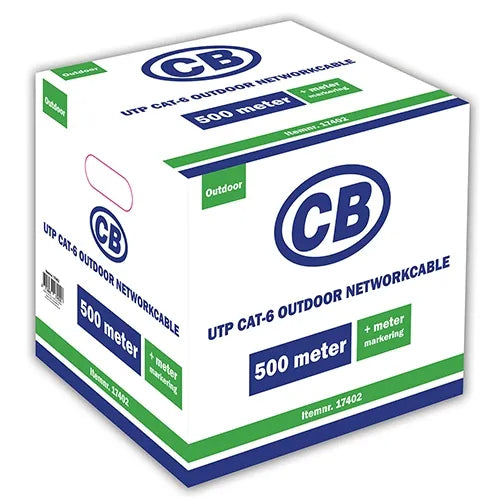 UTP CAT6 PE buitenkabel vol koper 500 meter haspel